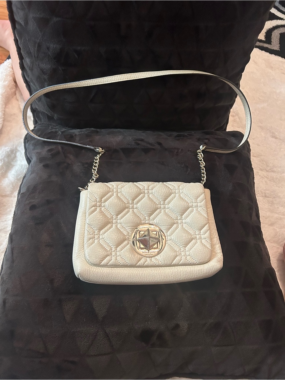 kate spade Cream Quilted Crossbody with Star Medallion